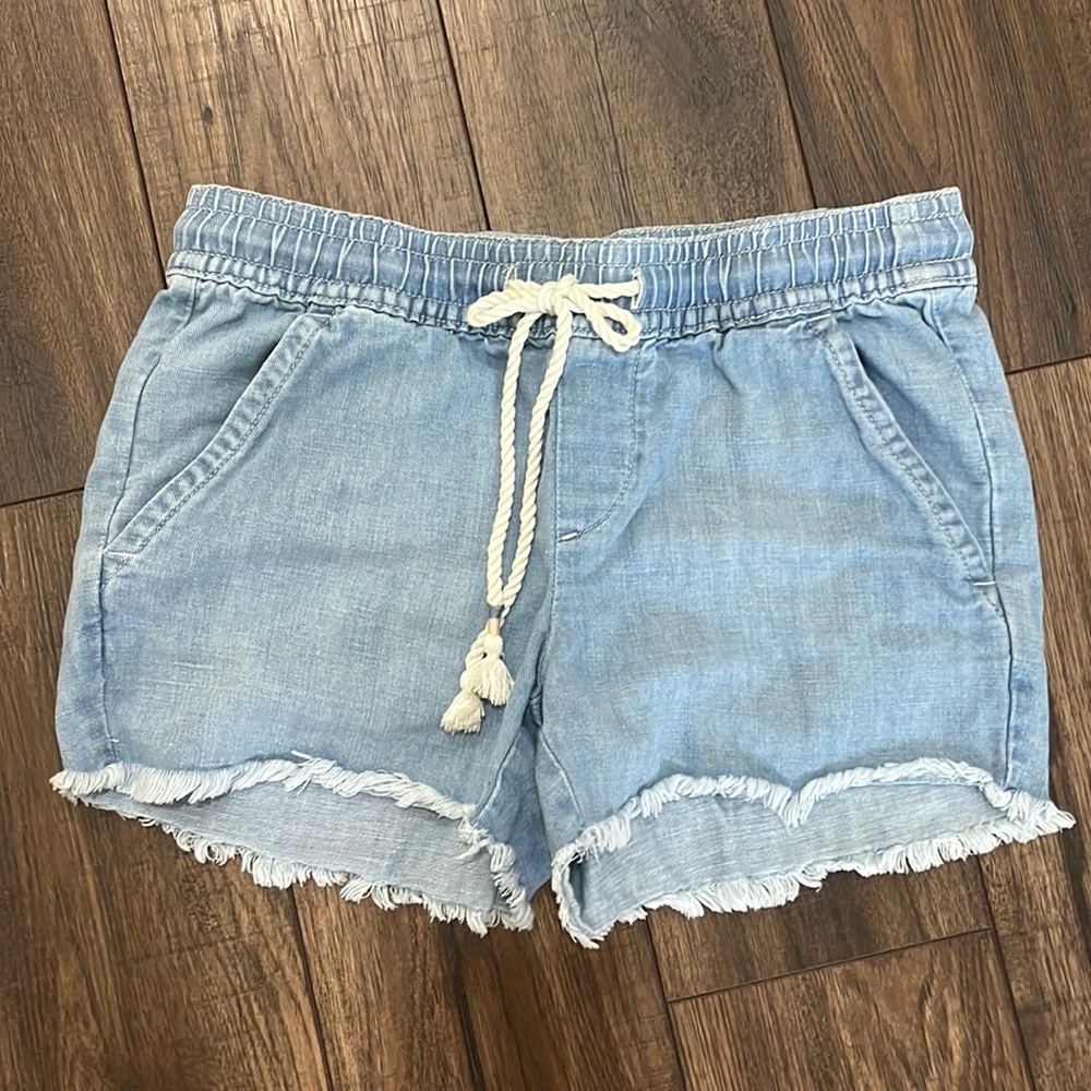 LOFT light chambray drawstring shorts Size XS